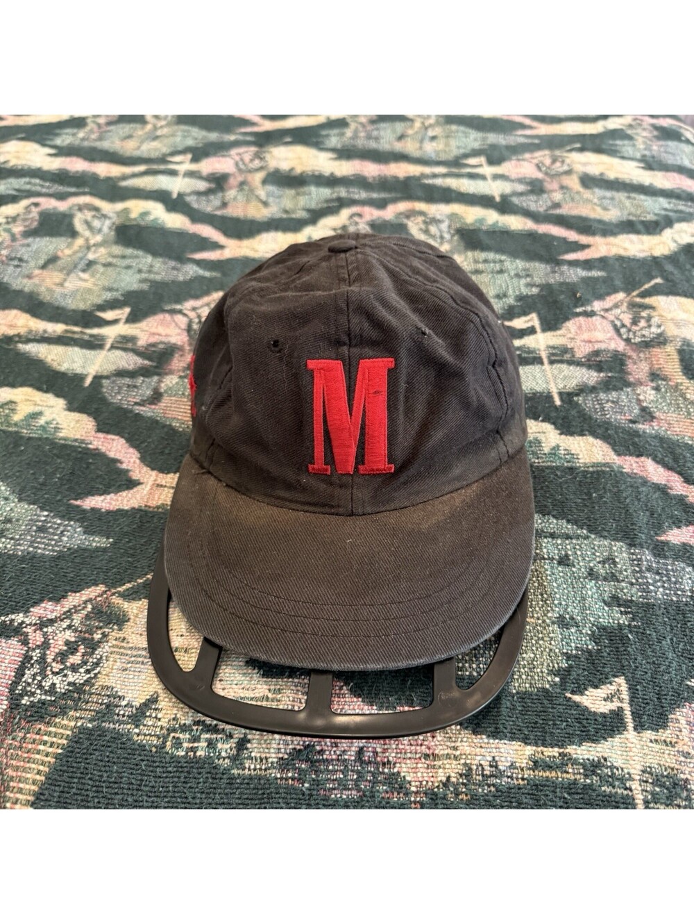 Vintage Marlboro Cigarettes Mens Black Trucker Hat Rare Strapback Cap Horse Logo